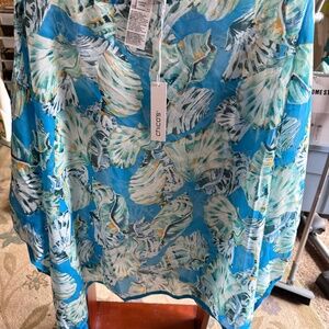 NWT Chicos Poncho Ladies S/M Runs Large Blue